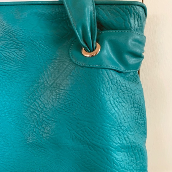 Vintage Turquoise Large Purse Handbag From Jennifer Moore - Picture 4 of 10